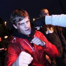 Егор Тимцуник на съемках фильма "Околофутбола"