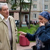 Вениамин Смехов и Екатерина Шагалова на съемках фильма "Найти мужа в большом городе"