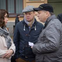 Игорь Николаев, Александр Новиков на съемках сериала "Тайны следствия 12"