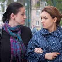 Анна Ковальчук и Ольга Павловец на съемках сериала "Тайны следствия 12"