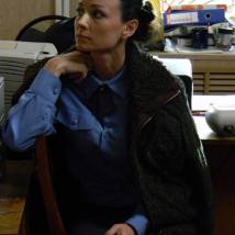 Анна Бачалова на съемках сериала "Под прицелом"