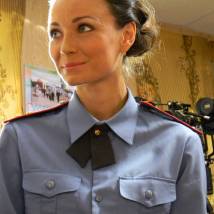 Анна Бачалова на съемках сериала "Под прицелом"