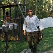 Антон Соколов на съемках сериала "Истребители"
