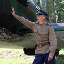 На съемках фильма "Истребители"