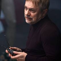Сергей Ольденбург-Свинцов на съемках фильма "Sex, кофе, сигареты"