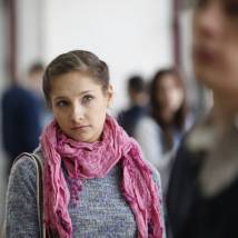 Мария Иващенко на съемках сериала "Молодежка"