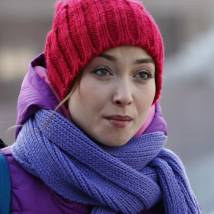 Юлия Маргулис на съемках сериала "Молодежка"