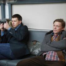 Сергей Шарифуллин и Алексей Овсянников на съемках сериала "Суперопер капитан Брагин"