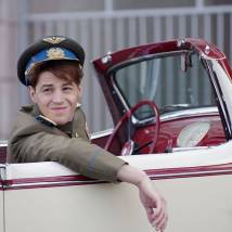 Гела Месхи на съемках сериала "Сын отца народов"