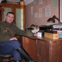 Михаил Асанкин на съемках фильма "Сын отца народов"