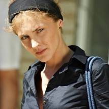 Анна Казючиц на съемках сериала "Дельта"