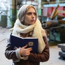 Анна Андрусенко на съемках сериала "Ангел или демон" (© фото: АМЕДИА)