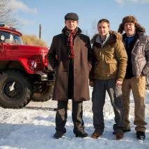 Андрей Ильин, Дмитрий Блохин на съемках сериала "Майор полиции"