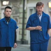 Филипп Гуревич и Игорь Гордин на съемках фильма "Московские сумерки"