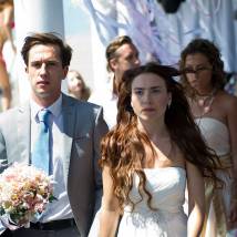 Егор Корешков и Юлия Александрова на съемках фильма "Горько!"
