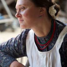 Наталья Суркова на съемках фильма "Солнечный удар"