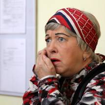Ольга Волкова на съемках сериала "Повороты судьбы"