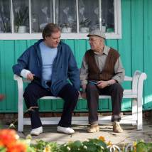 Владимир Симонов и Валерий Золотухин на съемках сериала "Повороты судьбы"