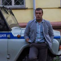 Олег Чернов на съемках сериала "Повороты судьбы"