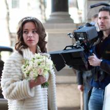 Анна Попова на съемках сериала "Думай как женщина"