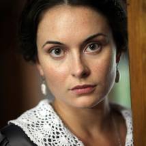 Екатерина Олькина на съемках сериала "Пока станица спит"