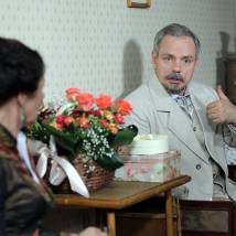Александр Мохов на съемках сериала "Пока станица спит"