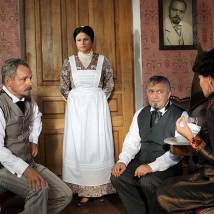 Александр Мохов на съемках сериала "Пока станица спит"