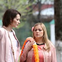 Ирина Пегова и Анна Антонова на съемках сериала "Маша в законе! 2"