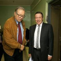 Кшиштоф Занусси и Михаил Ефремов на съемках фильма "Инородное тело"
