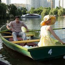 Алина Сергеева и Александр Новин на съемках фильма "Я рядом"