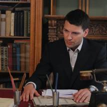Даниил Страхов на съемках сериала "Генералы против генералов"