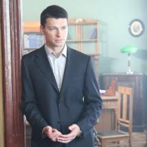 Даниил Страхов на съемках сериала "Генералы против генералов"