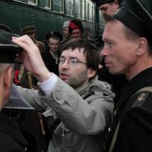 Юрий Кузавков на съемках сериала "Генералы против генералов"