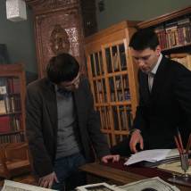 Юрий Кузавков и Даниил Страхов на съемках сериала "Генералы против генералов"