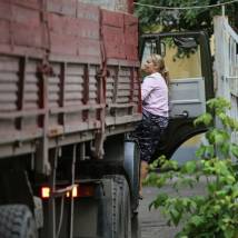 Ирина Пегова на съемках фильма "Танкисты своих не бросают"