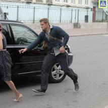 На съемках фильма "Неслучайная встреча"