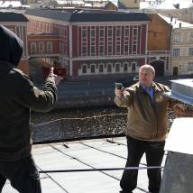Владимир Гусев на съемках фильма "Команда"
