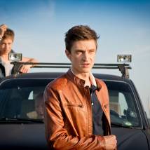 Юрий Чурсин на съемках сериала "Степные волки"