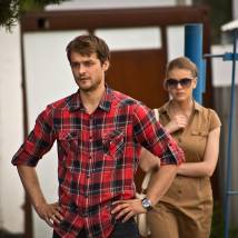 Михаил Гаврилов на съемках сериала "Степные волки"