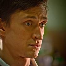 Юрий Чурсин на съемках сериала "Степные волки"