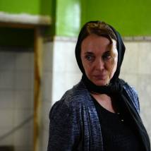 Татьяна Лютаева на съемках сериала "Степные волки"