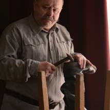 Владимир Ильин на съемках сериала "Волчье солнце"