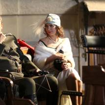 Екатерина Климова на съемках сериала "Волчье солнце"