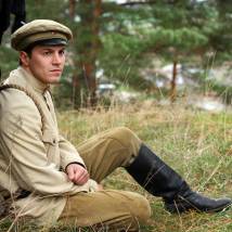 Гела Месхи на съемках сериала "Волчье солнце"