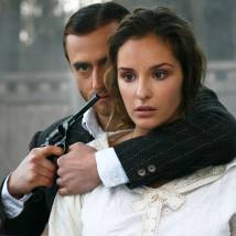 Софья Каштанова, Сергей Годин на съемках сериала "Волчье солнце"