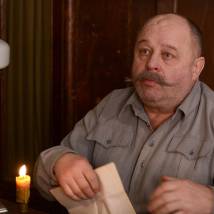 Владимир Ильин на съемках сериала "Волчье солнце"