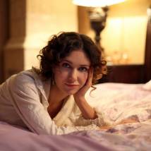 Екатерина Климова на съемках сериала "Волчье солнце"