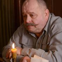 Владимир Ильин на съемках сериала "Волчье солнце"
