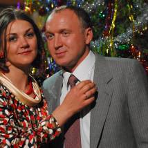 Анна Уколова и Олег Алмазов на съемках сериала "Обнимая небо"