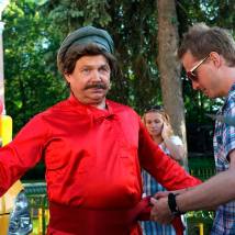 Василий Мищенко на съемках фильма "Особенности национальной маршрутки"